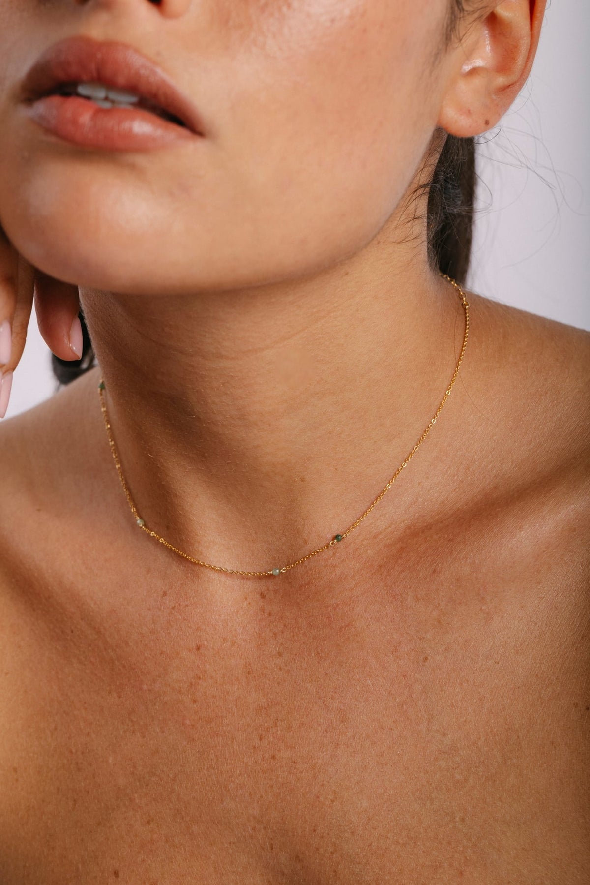 Satellite Double Necklace-Bracelet - Emerald