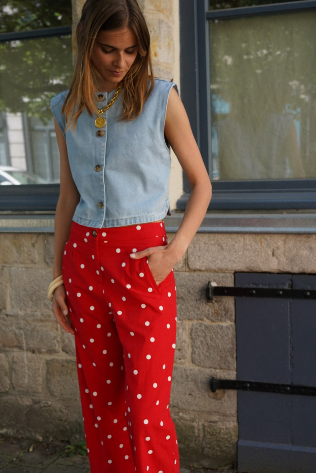 Constant Red Polka Dot Trousers