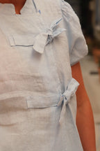 Blouse Célestine lin bleu ciel