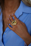 Bague Acier - Zoa Dorée