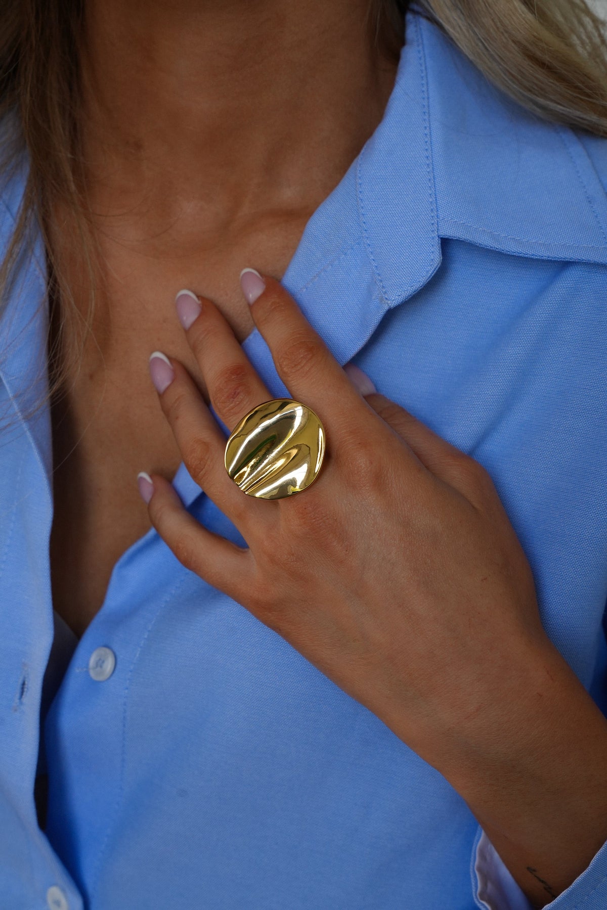 Bague Acier - Zoa Dorée