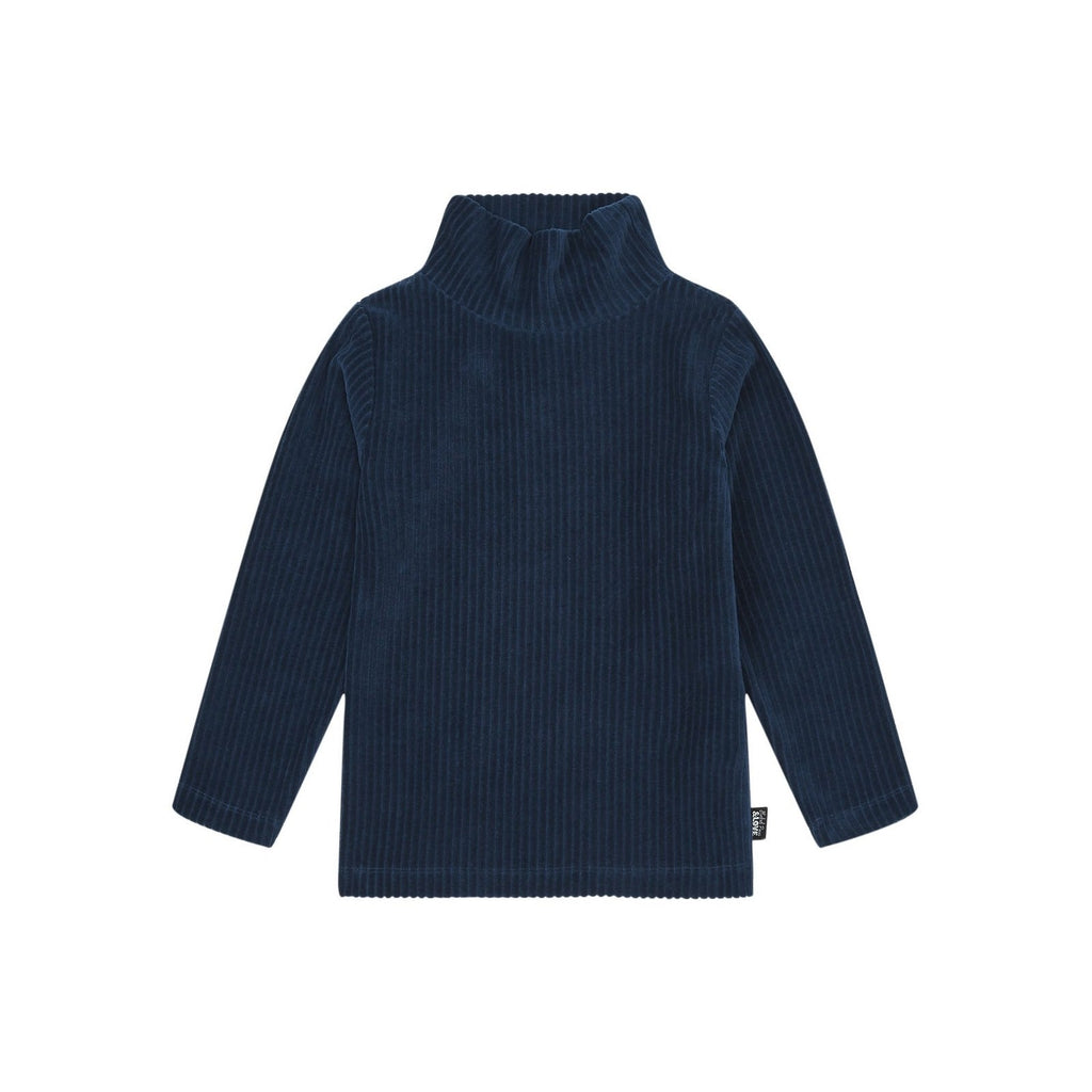 Sous-Pull Coton Bio - Bleu - Fille