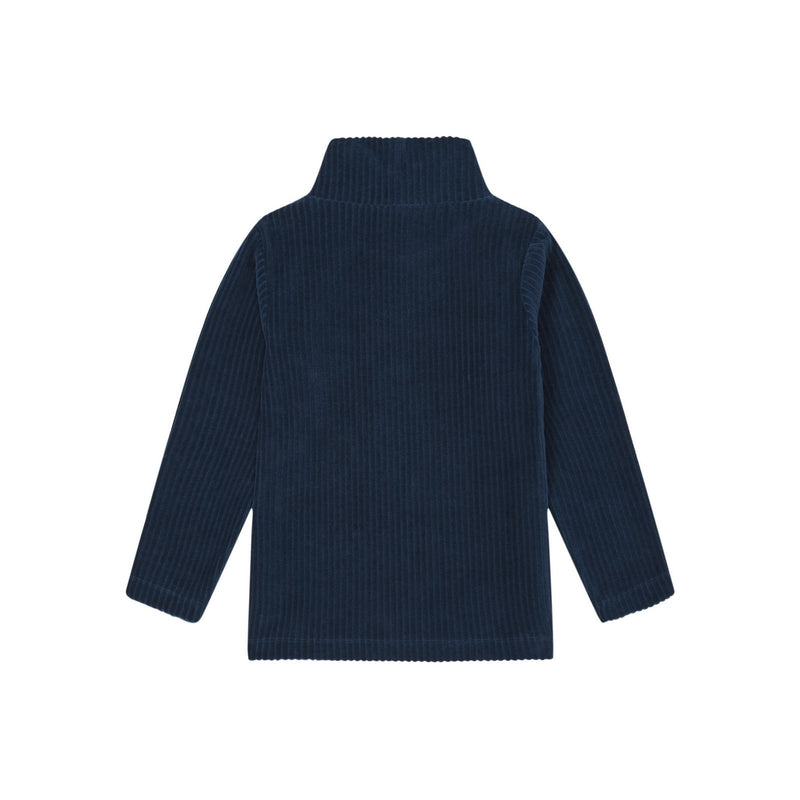 Sous-Pull Coton Bio - Bleu - Fille