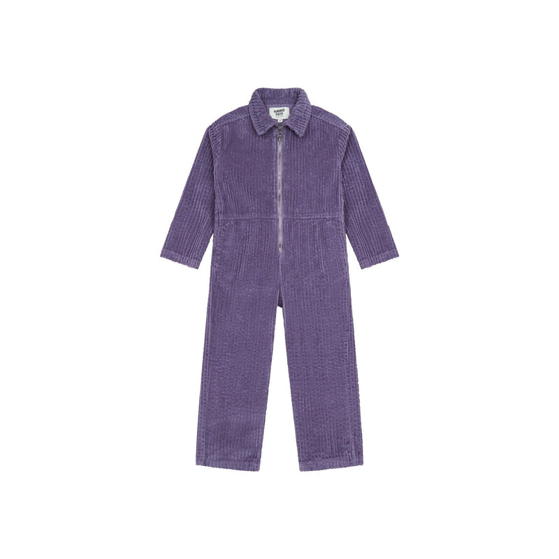 Combinaison Velours Bio - Violet - Fille