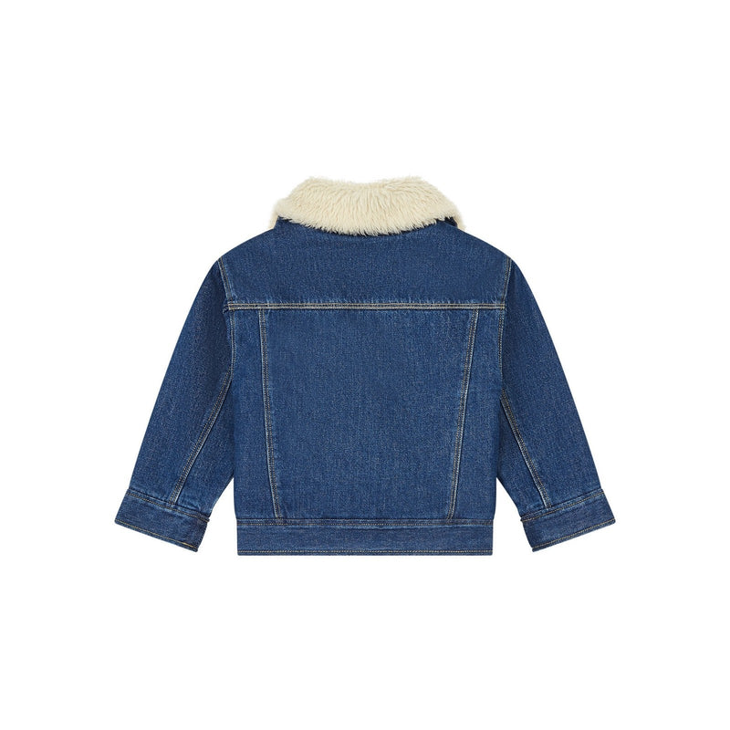 Veste Denim Organic Doublure Sherpa - Bleu - Fille