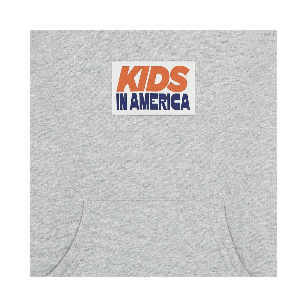 Hundred Pieces - Hoodie Kids In America Coton Bio - Gris Anthracite Chiné - Garçon