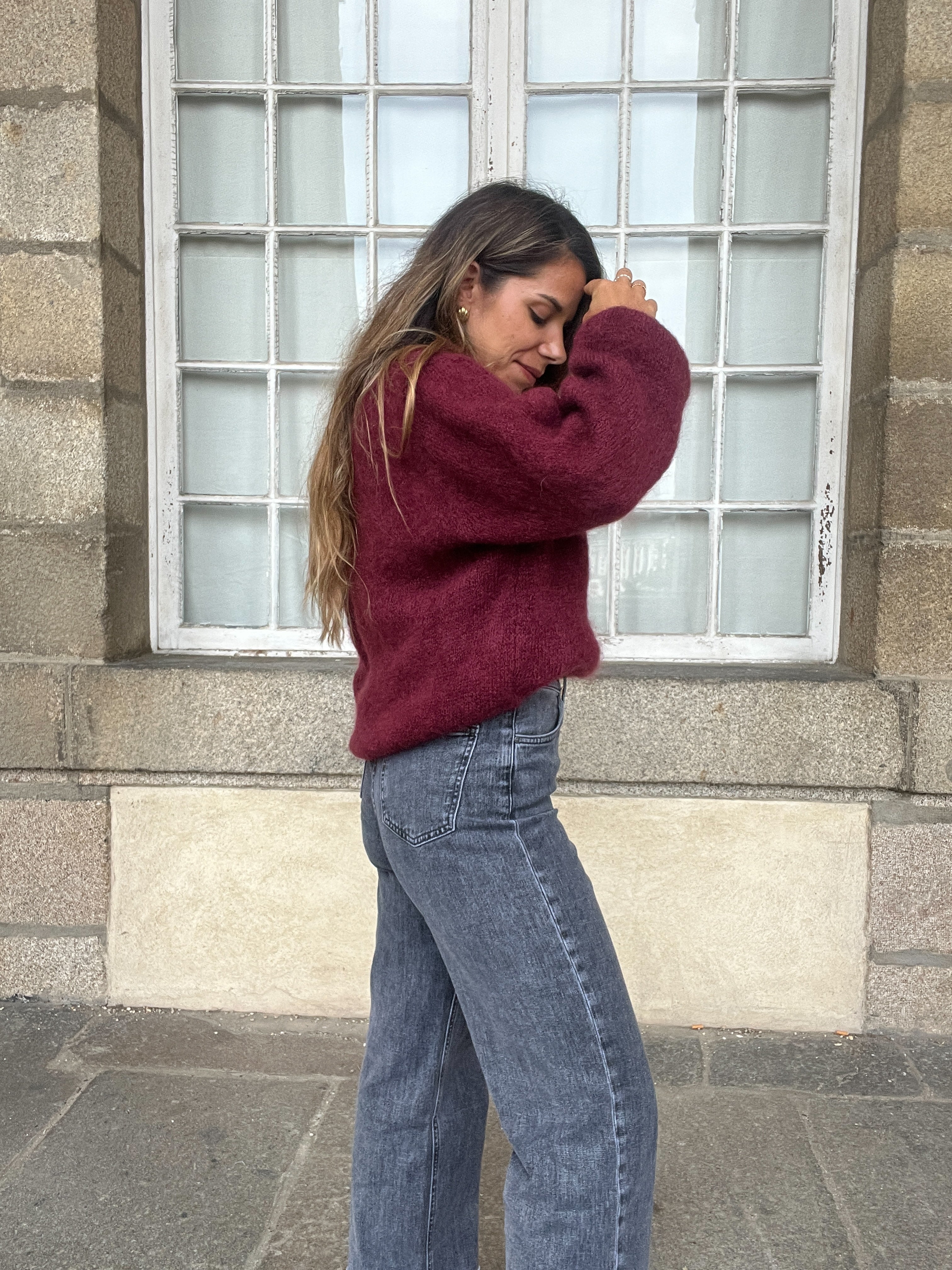 Bianca Burgundy Wool Knit