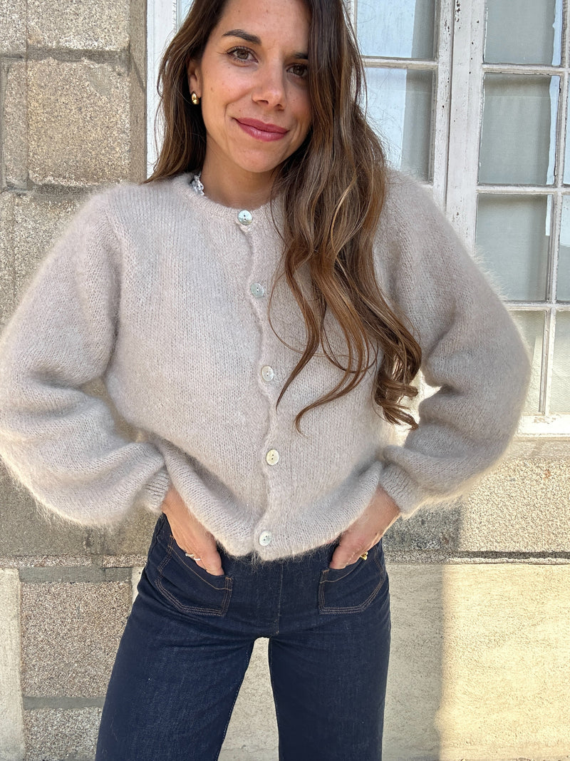 Maille En Laine Bianca Taupe