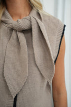Maglione smanicato Adixia - Taupe