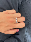 Bague Lágrima Lila Plata