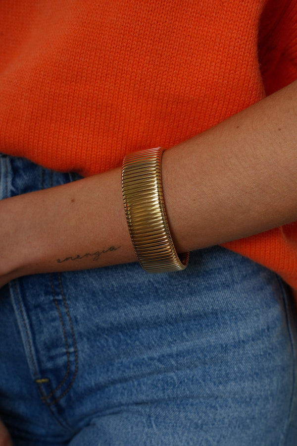 Stalen Bangle - Joe Goudkleurig