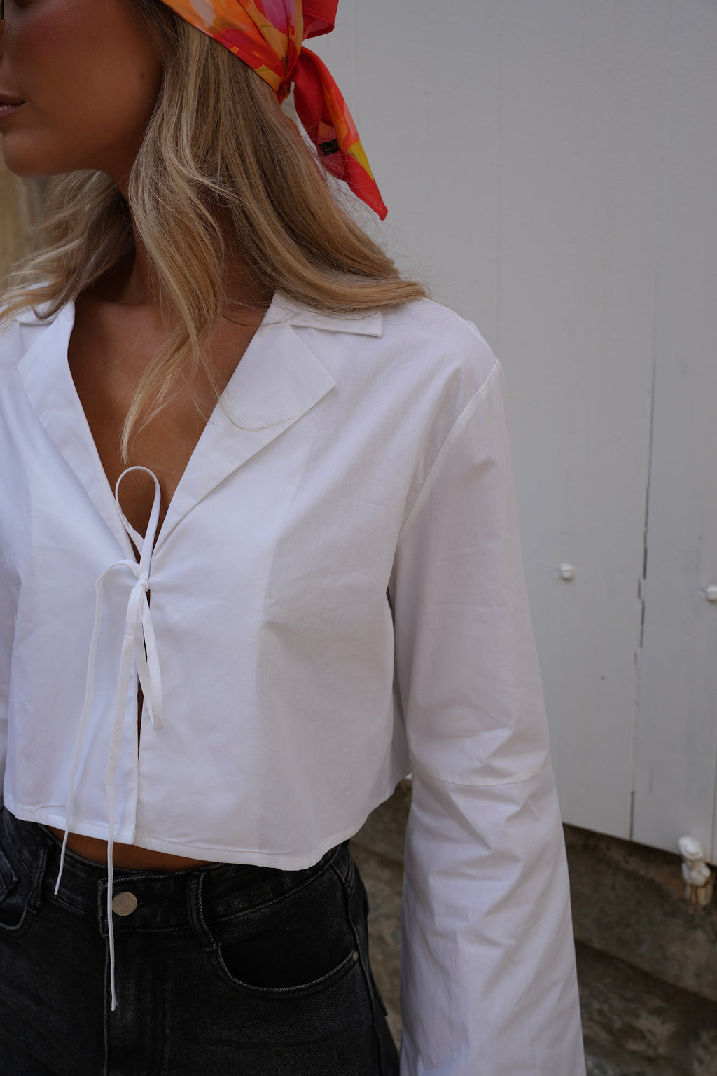 Blouse Courte Cally - Blanche