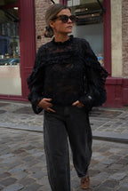 Salomé Transparent Blouse Black