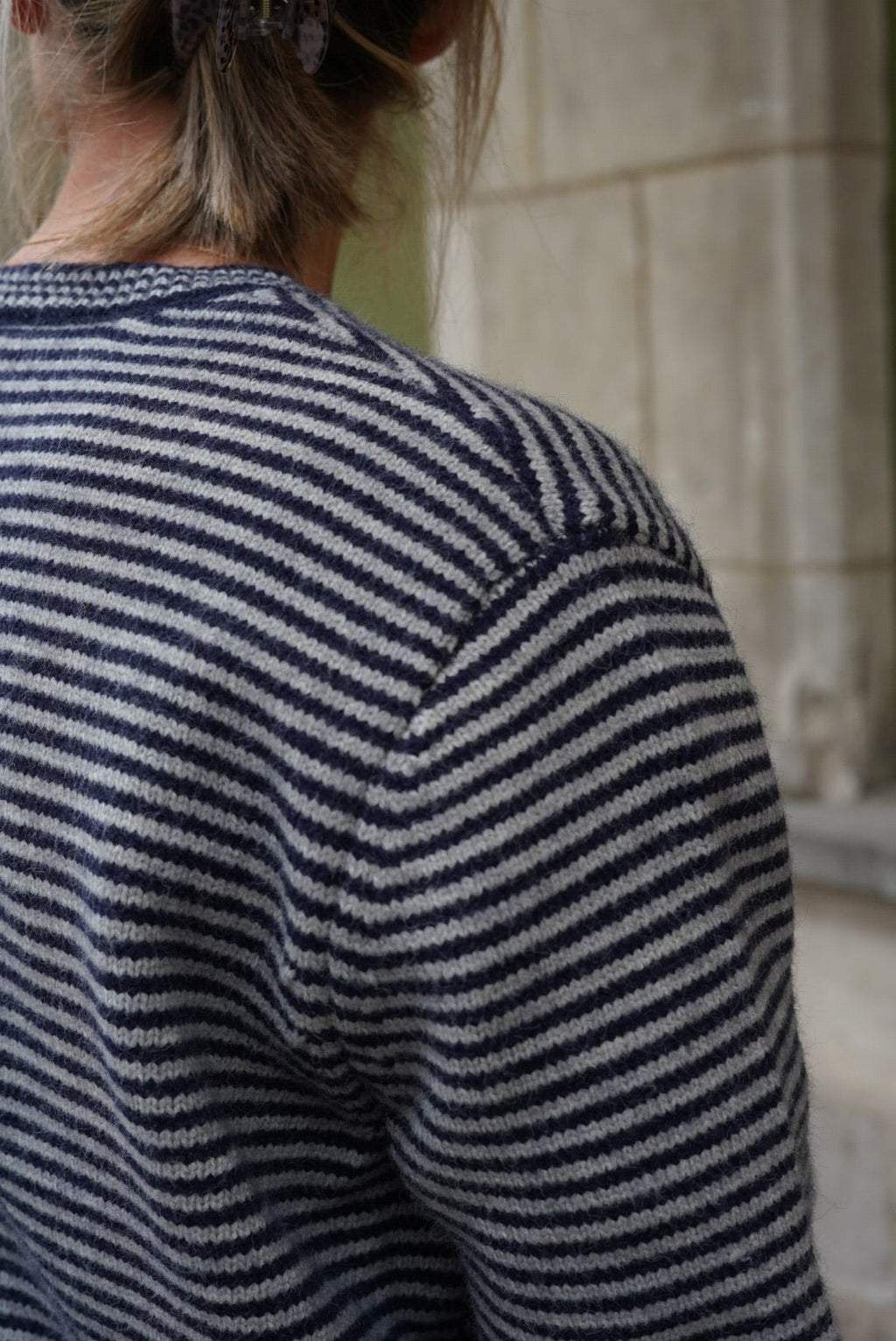 Clément Striped Vest Navy/Grey