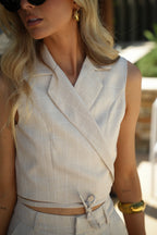 Top Croisé Camila - Beige