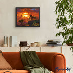 Peinture Par Numéros - Lion Au Coucher De Soleil