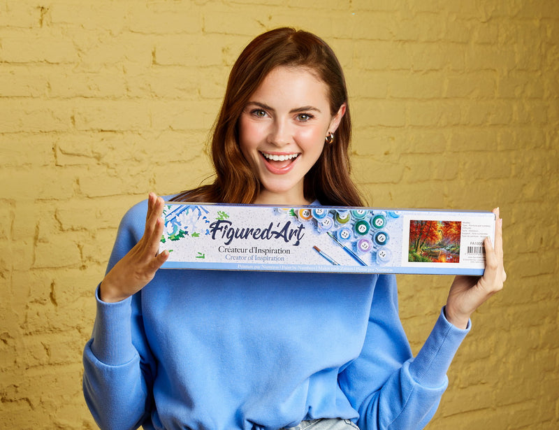 Peinture Par Numéros - Rivière D'Automne Et Barque