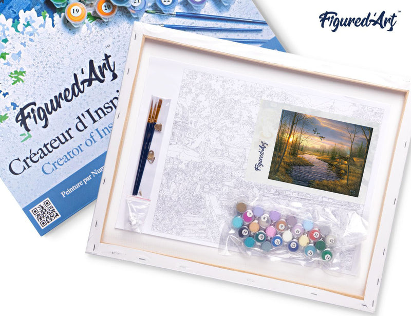 Peinture Par Numéros - Maison De Campagne Au Crépuscule