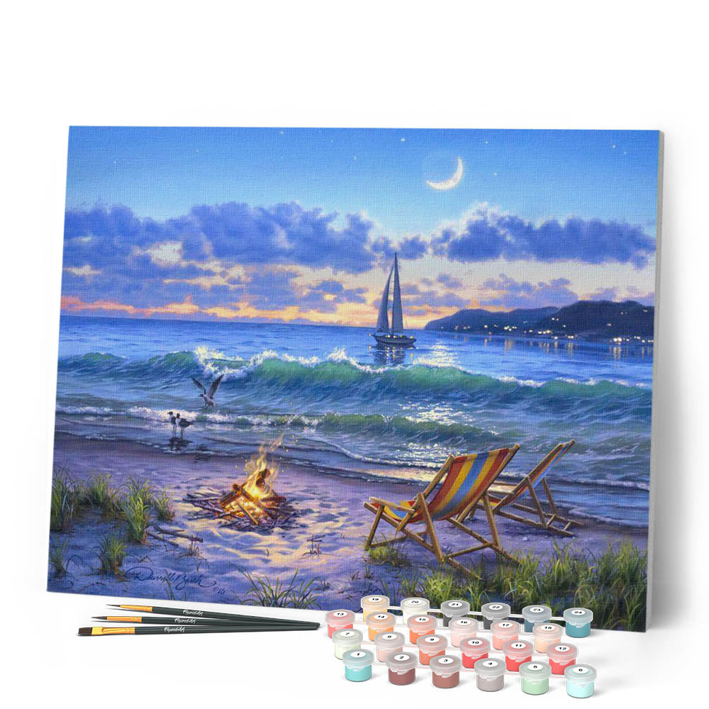 Peinture Par Numéros - Vue Sur La Plage