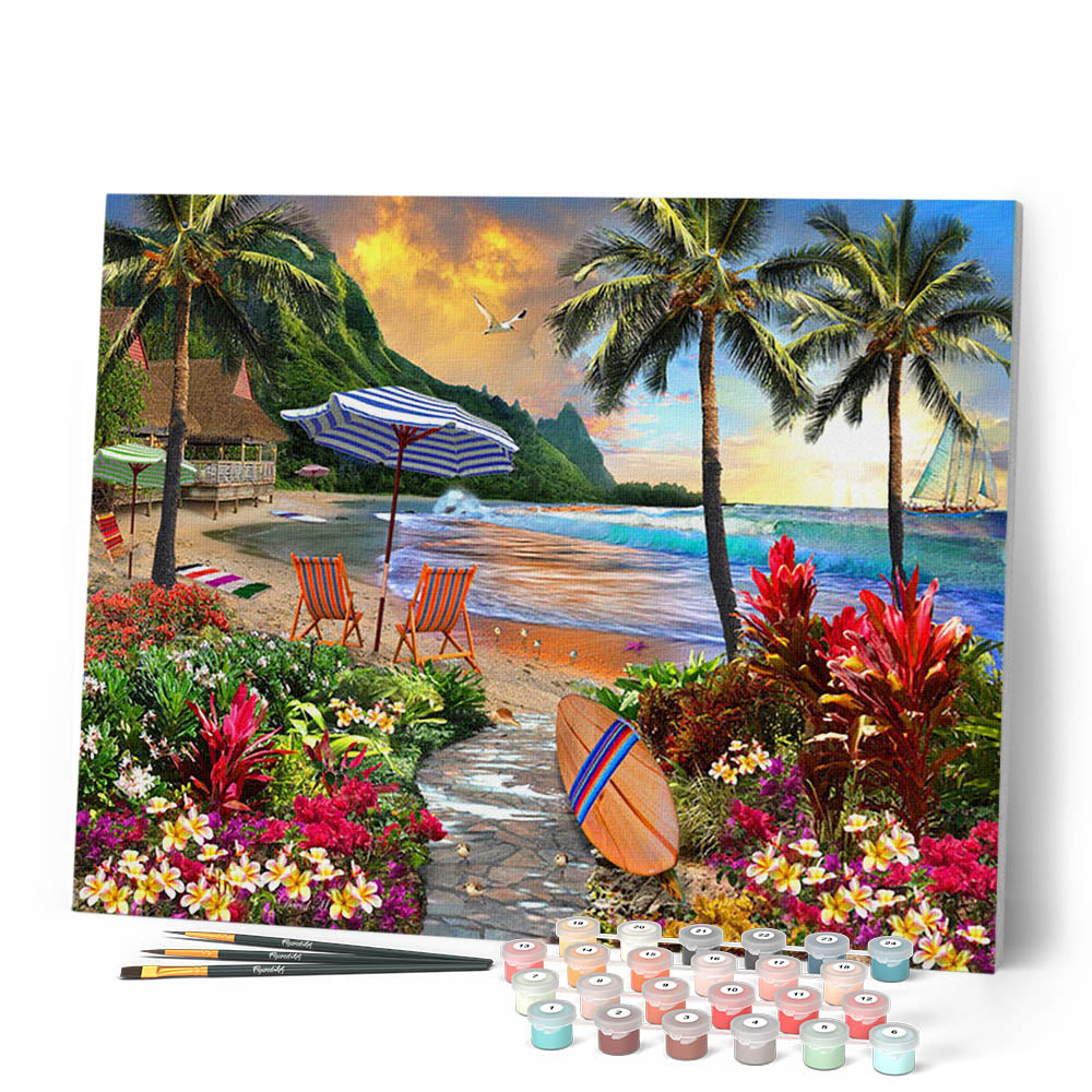 Peinture Par Numéros - Sous Les Cocotiers