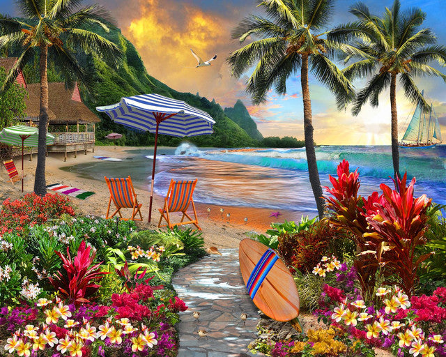 Peinture Par Numéros - Sous Les Cocotiers