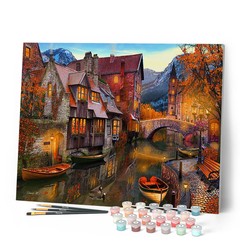 Peinture Par Numéros - Canaux Chaleureux