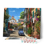 Peinture Par Numéros - Ruelle Et 2 Cv