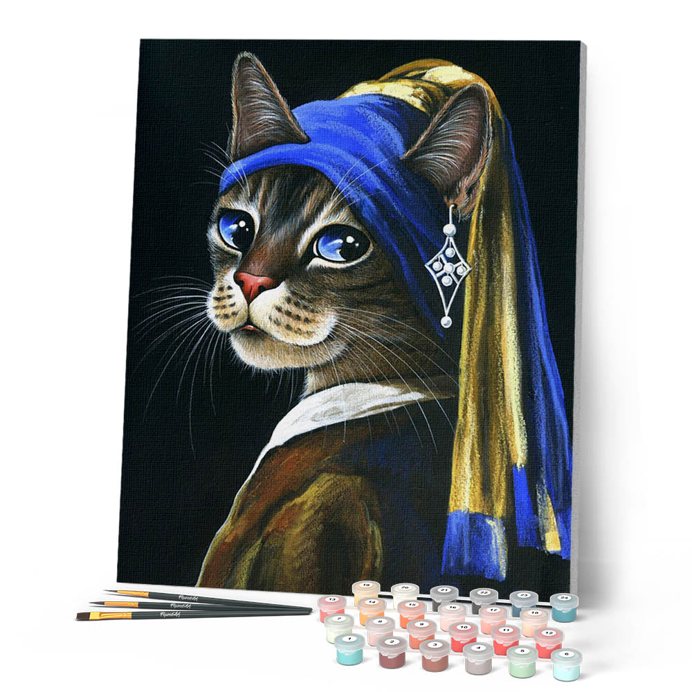 Peinture Par Numéros - La Jeune Minette À La Perle