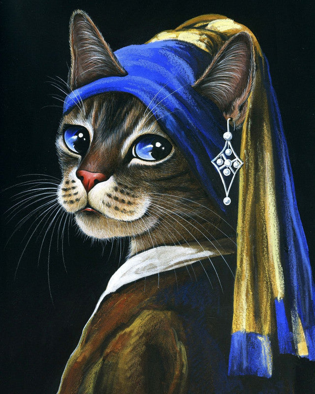 Peinture Par Numéros - La Jeune Minette À La Perle