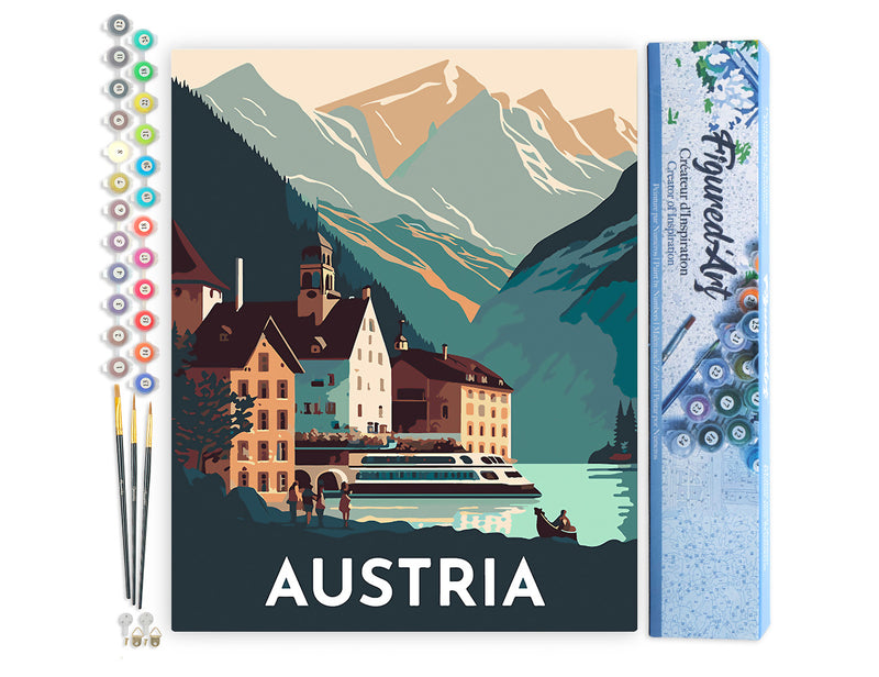 Peinture Par Numéros - Affiche Vintage Hallstatt