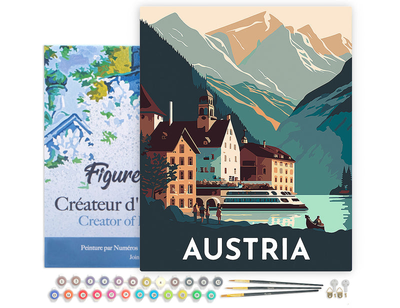 Peinture Par Numéros - Affiche Vintage Hallstatt