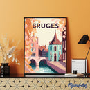 Peinture Par Numéros - Affiche Vintage Bruges