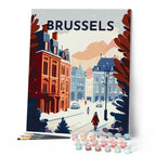 Peinture Par Numéros - Affiche Vintage Bruxelles