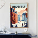Peinture Par Numéros - Affiche Vintage Bruxelles