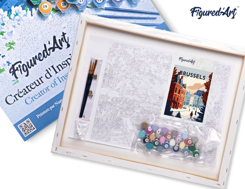 Peinture Par Numéros - Affiche Vintage Bruxelles