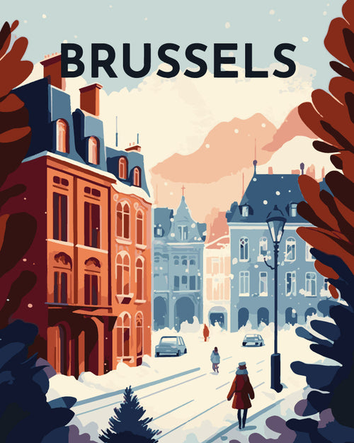 Peinture Par Numéros - Affiche Vintage Bruxelles