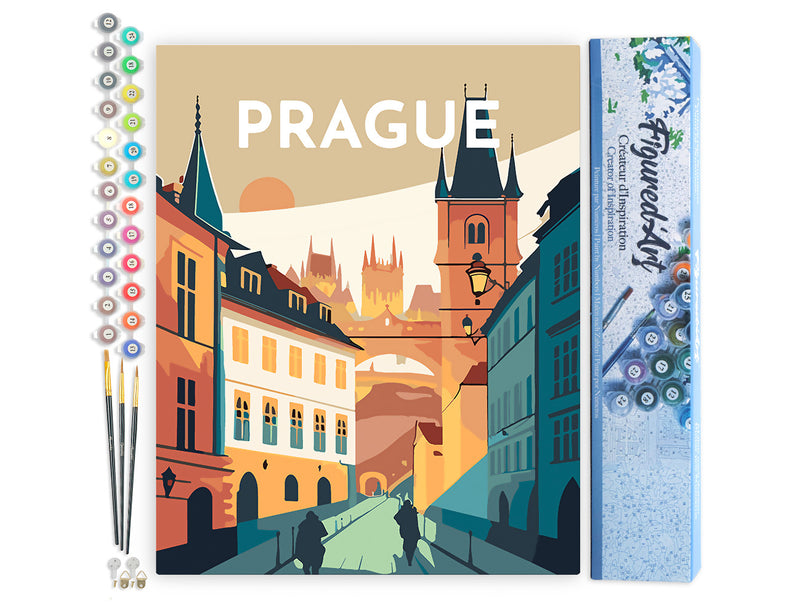 Peinture Par Numéros - Affiche Vintage Prague