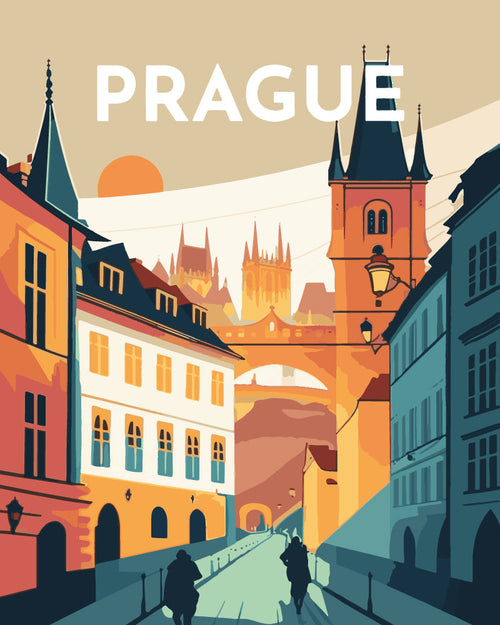Peinture Par Numéros - Affiche Vintage Prague