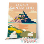 Peinture Par Numéros - Affiche Vintage Mont Saint-Michel