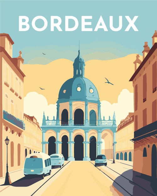 Peinture Par Numéros - Affiche Vintage Bordeaux