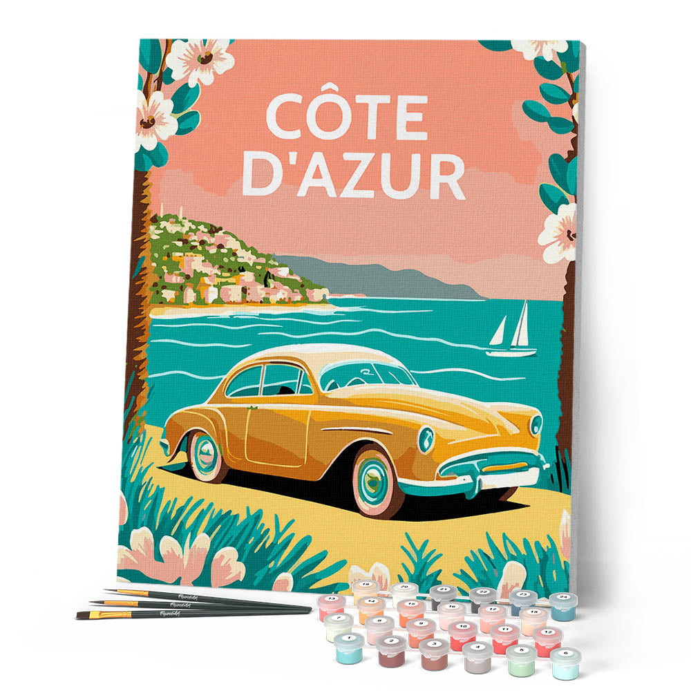 Peinture Par Numéros - Affiche Vintage Côte D'Azur