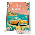 Peinture Par Numéros - Affiche Vintage Côte D'Azur