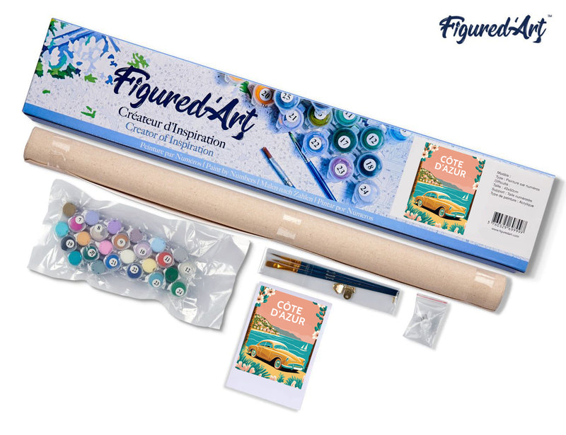 Peinture Par Numéros - Affiche Vintage Côte D'Azur