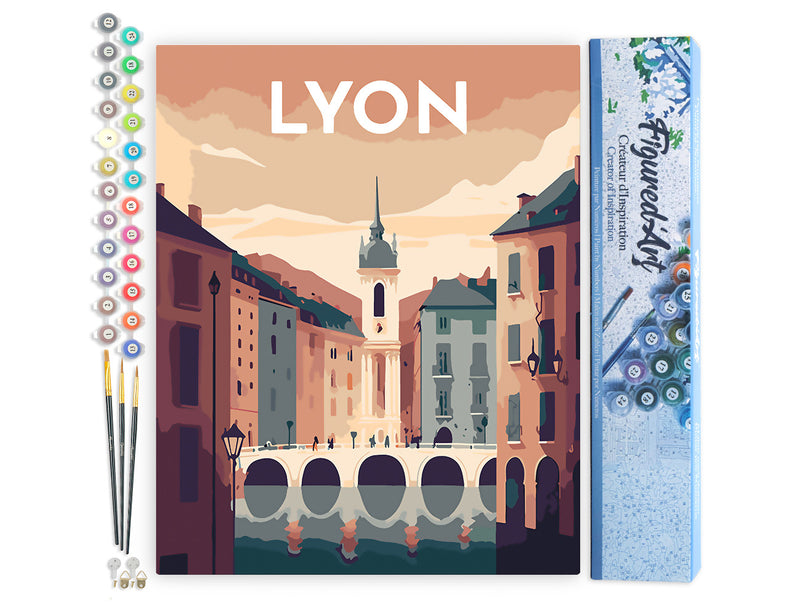 Peinture Par Numéros - Affiche Vintage Lyon