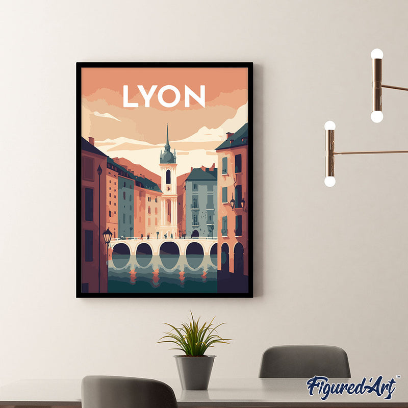 Peinture Par Numéros - Affiche Vintage Lyon