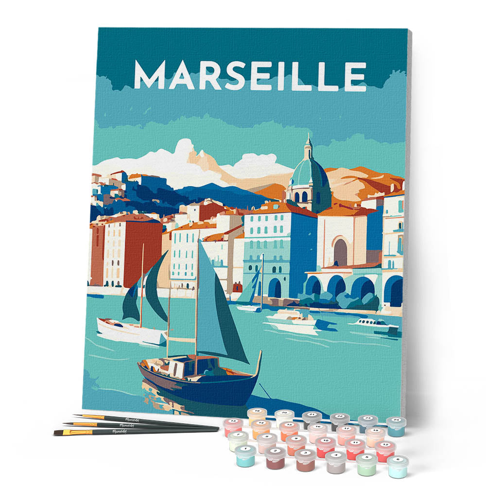 Peinture Par Numéros - Affiche Vintage Marseille