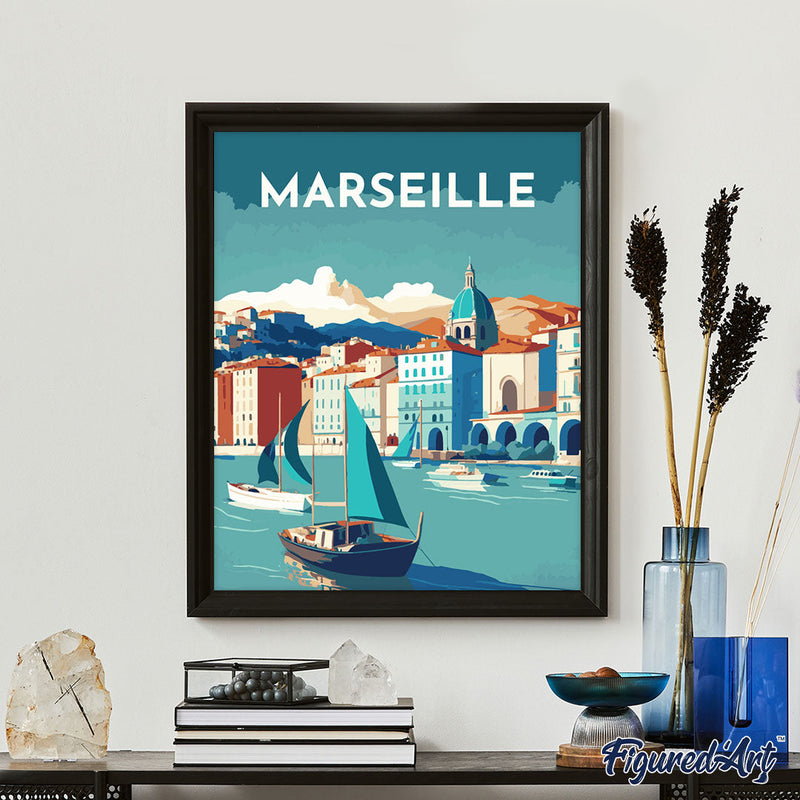 Peinture Par Numéros - Affiche Vintage Marseille