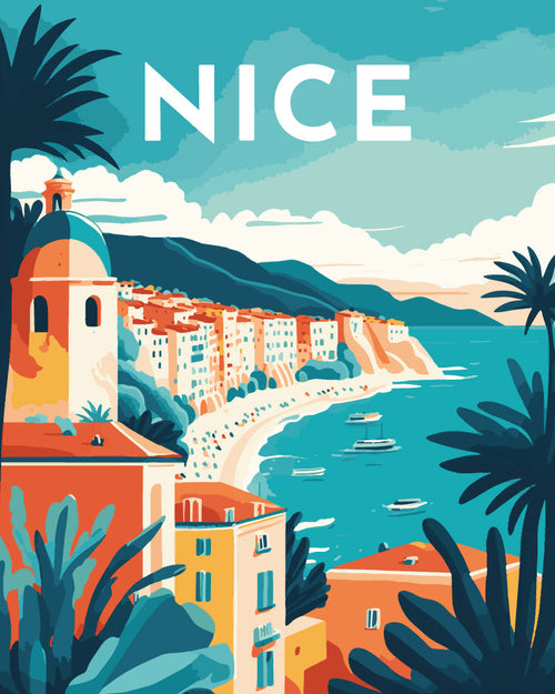 Peinture Par Numéros - Affiche Vintage Nice