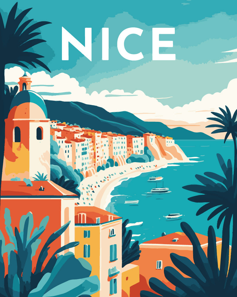 Peinture Par Numéros - Affiche Vintage Nice