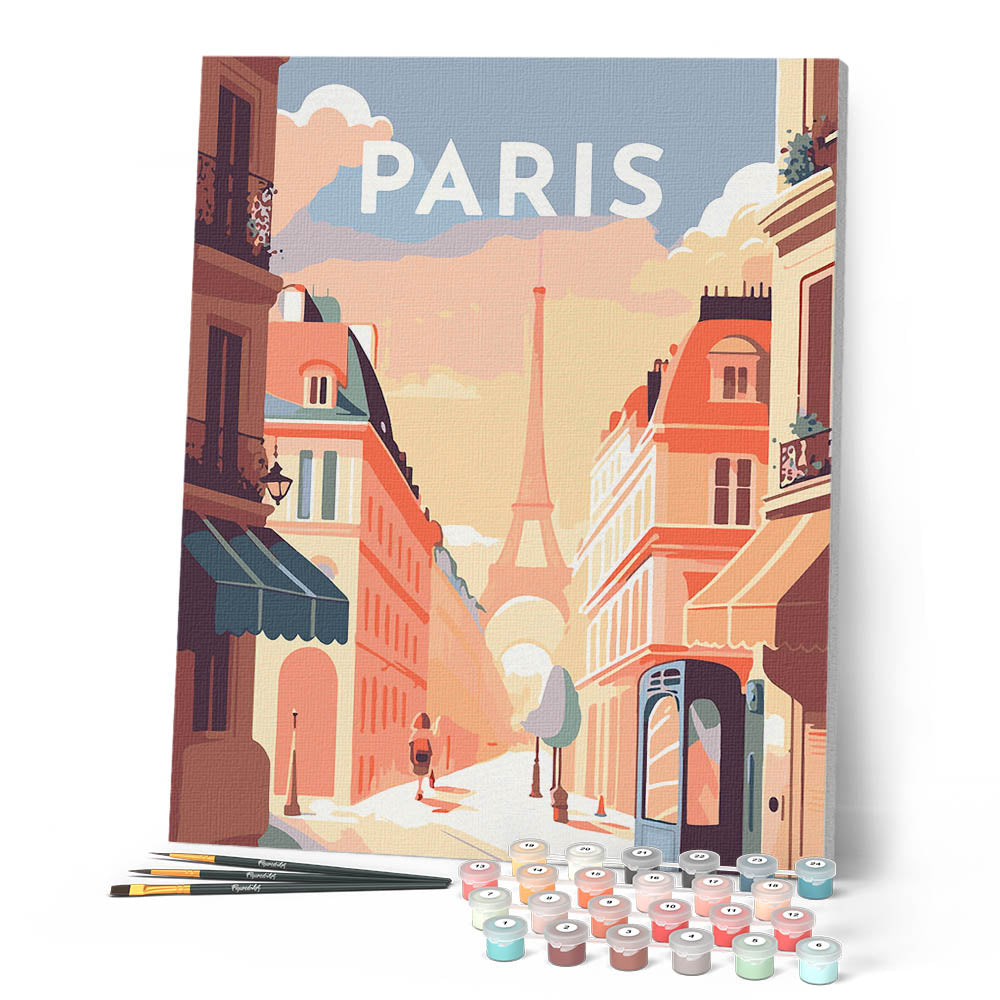 Peinture Par Numéros - Affiche Vintage Paris